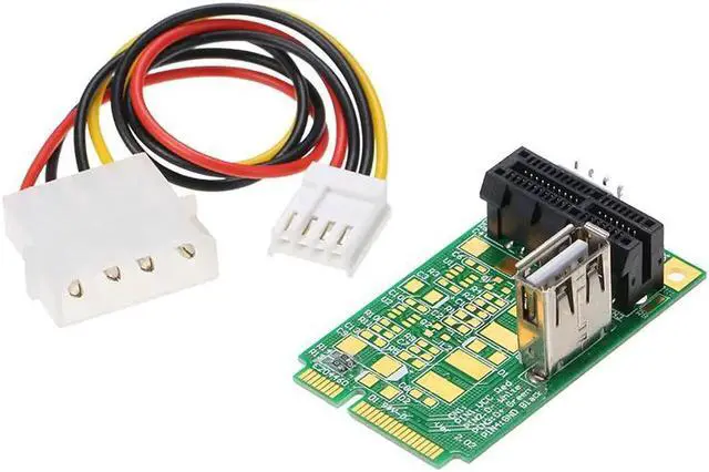 Alt view image 2 of 3 - Aomoproing Mini PCIe to PCI Extender 4x 8x 16x Slot Riser Card Adapter Converter with 4 PIN Power Cable For Production Test