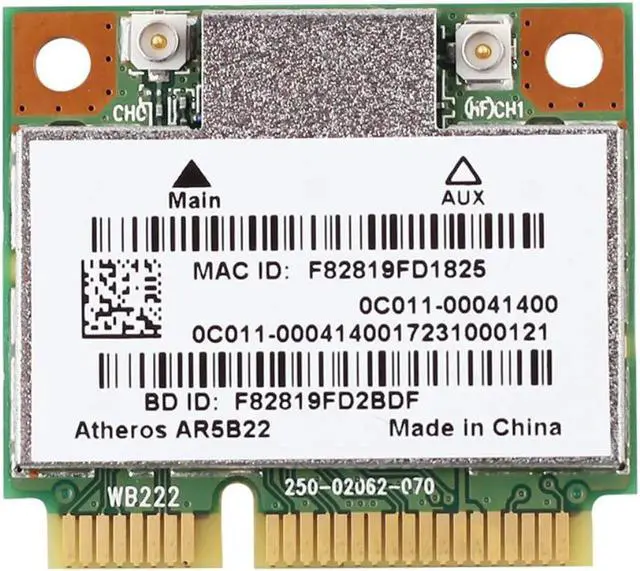 Alt view image 2 of 6 - Aomoproing Atheros AR5B22 Dual band Wireless Half Mini PCI-E card 300Mbps Laptop WiFi Bluetooth BT 4.0 COMBO PCI-e Network Wlan Adapter