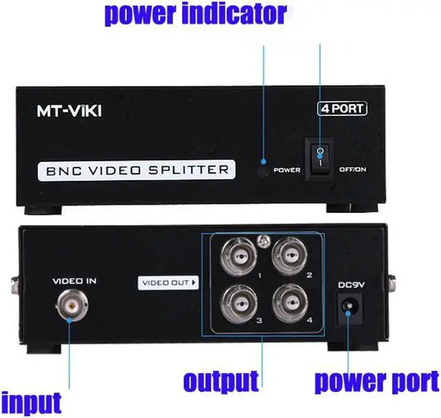 Alt view image 3 of 4 - Aomoproing  4-port BNC Video Splitter Converter CCTV DVR Composite Video BNC Box(Not SDI Splitter Box)