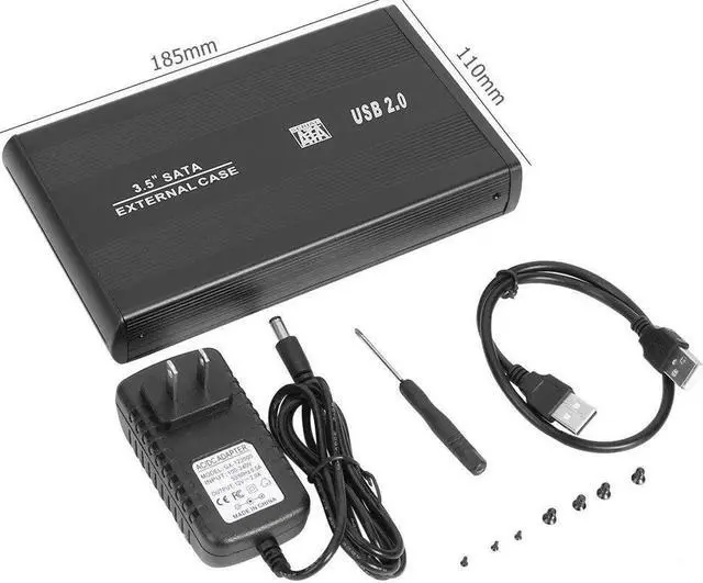 Main image of Aomoproing 3.5 inch USB 3.0 To SATA Port Portable 5-Gbps External SSD Hard Drive Enclosure Compatible Operating System For Windows 98/SE(black B)
