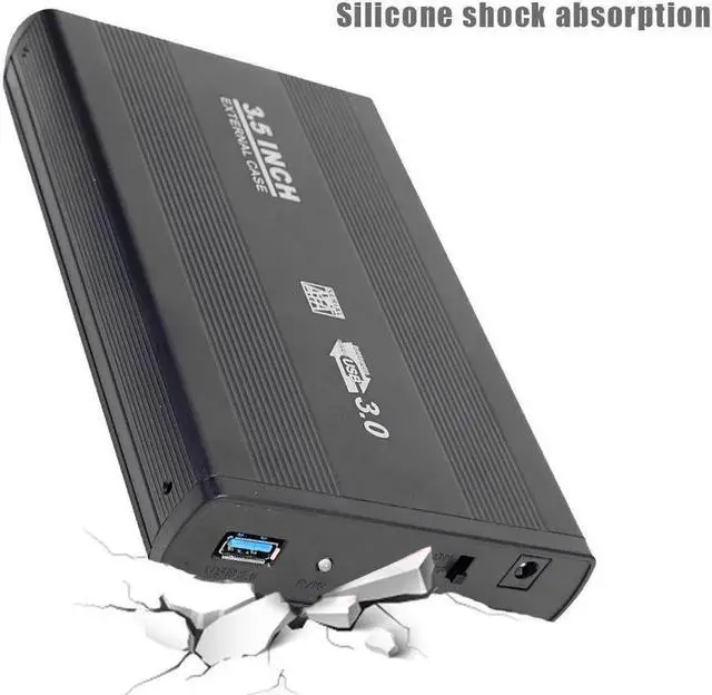 Alt view image 6 of 6 - Aomoproing 3.5 inch USB 3.0 To SATA Port Portable 5-Gbps External SSD Hard Drive Enclosure Compatible Operating System For Windows 98/SE(black B)