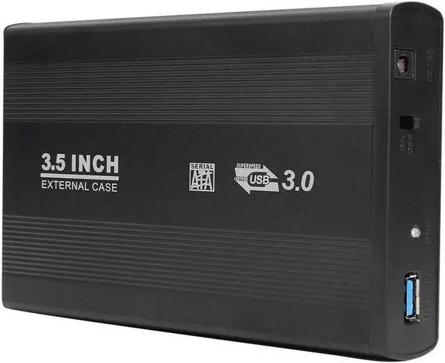 Alt view image 4 of 6 - Aomoproing 3.5 inch USB 3.0 To SATA Port Portable 5-Gbps External SSD Hard Drive Enclosure Compatible Operating System For Windows 98/SE(black B)