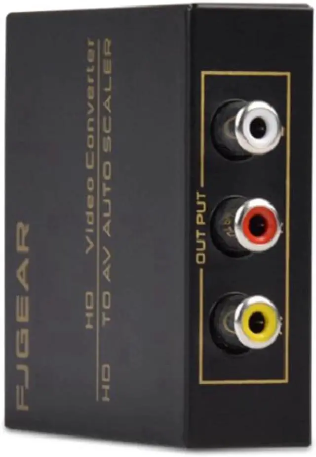 Alt view image 2 of 2 - Aomoproing HDMI-Compatible to AV Auto Scaler Adapter HD 1080P Video Composite Converter 3 RCA AV/CVSB L/R Support NTSC PAL for PS3 DVD TV