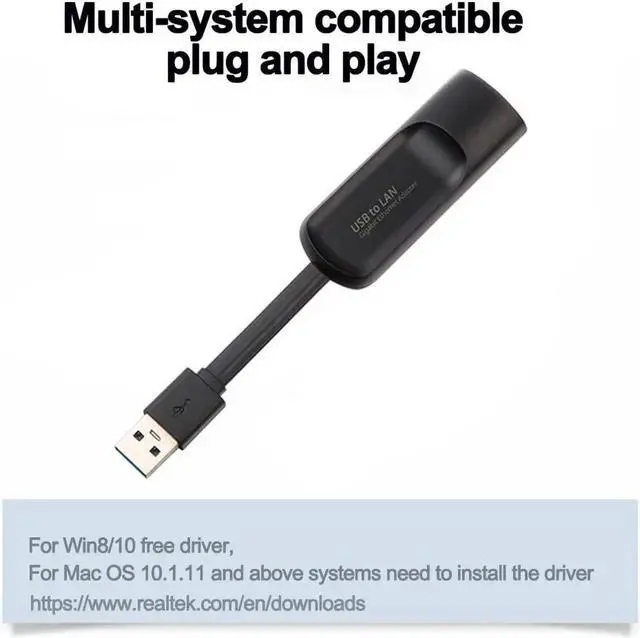 Alt view image 5 of 5 - Aomoproing  USB 3.0 Ethernet to RJ45 2.5G Wired Adapter Type-C Converter Lan Network Hub for Windows 7/8/10 MAC Driver Free