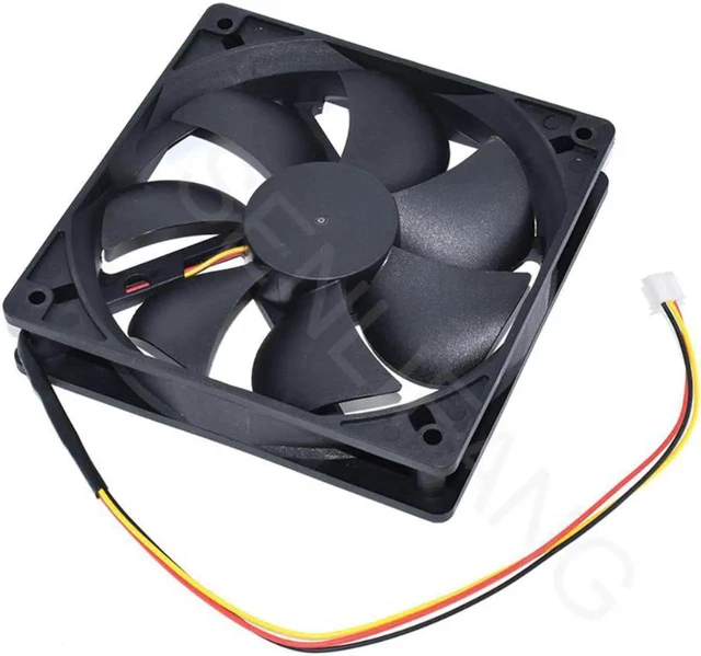 Alt view image 2 of 2 - Aomoproing Ventilador enfriador de servidor de 3 cables, para Sanyo Denki 109P1224H4D031 24V DC 0.24A 120x120x25mm
