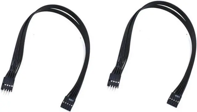 Main image of Aomoproing FOR Mainboard 9Pin USB 2.0 Male to Female Extension Data Cable Cord Wire Line 30cm USB Extension Cable 2 Pack