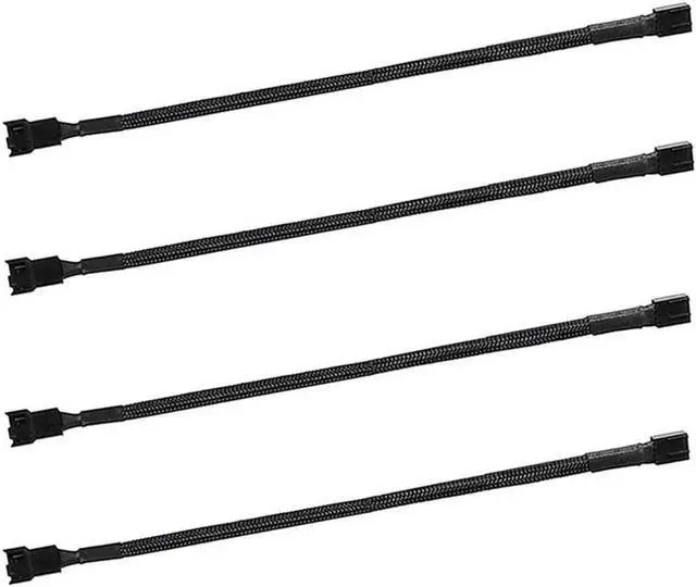 Alt view image 2 of 2 - Aomoproing FOR 4PCS 4 Pin PWM Fan Extension Power Cable Connector Case Male to Female Extending Cables for 4 Pin/3Pin Fan
