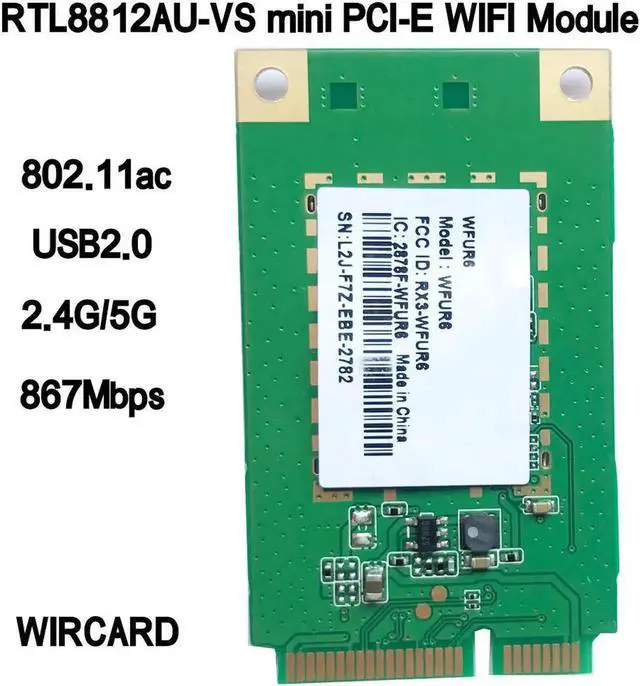 Alt view image 2 of 3 - Aomoproing RTL8812AU-VS WFUR6 1200Mbps dual band 2.4GHz+5GHz Wireless-n 802.11AC USB WIFI Card