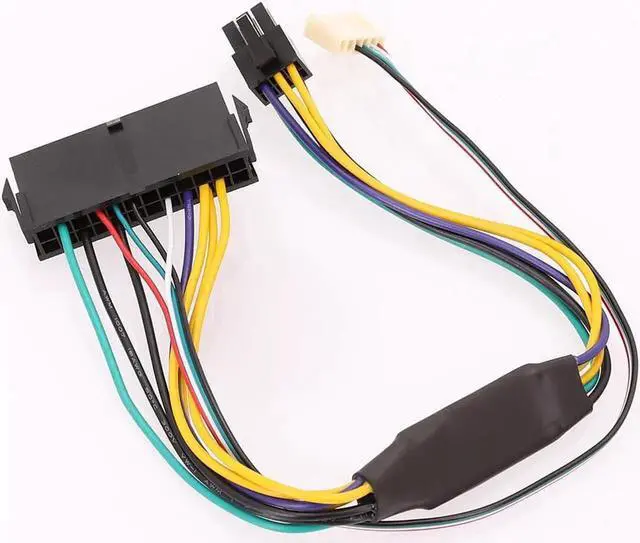 Alt view image 2 of 3 - Aomoproing ATX 24pin To Motherboard 2-ports 6pin Adapter PSU Power Supply Cable Cord for HP Z220 Z230 SFF Mainboard Server Workstation 30cm