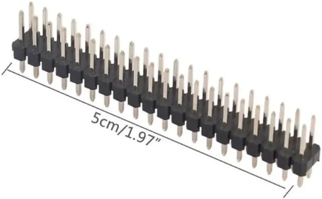 Alt view image 2 of 3 - Aomoproing 5Pcs Break-away 0.1" 2x20-pin Strip Dual Male Header for Raspberry Pi Zero GPIO