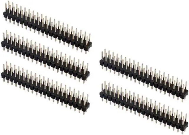 Main image of Aomoproing 5Pcs Break-away 0.1" 2x20-pin Strip Dual Male Header for Raspberry Pi Zero GPIO