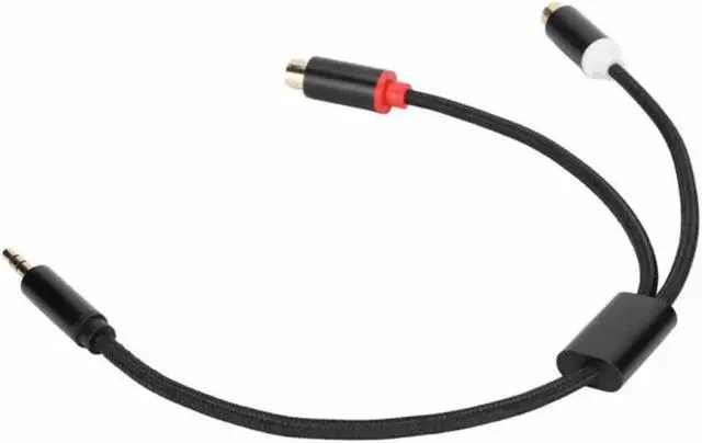 Alt view image 5 of 7 - Aomoproing 3.5mm Male to 2 RCA Female Cable HiFi Gold Plated Plug 2 Way Transmission Stereo Sound Cable Y Adapter for Smartphone Laptop