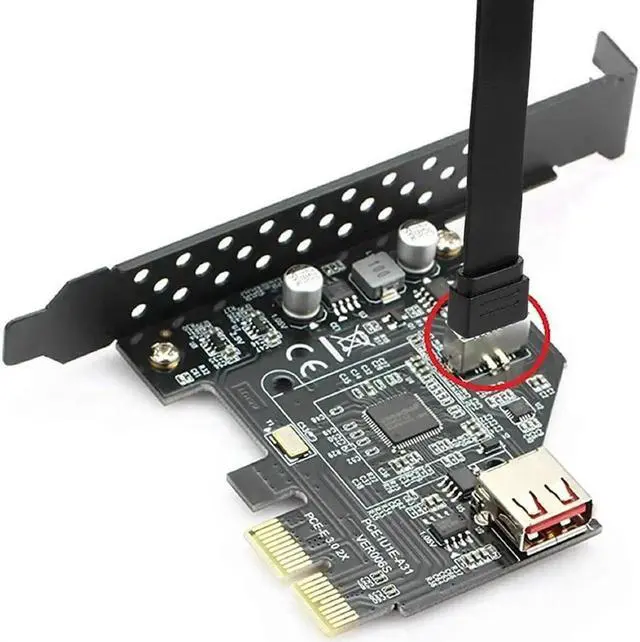 Alt view image 3 of 4 - Aomoproing  USB 3.1 Front Panel Type E to Type C Extension Cable ,Gen 2 (10 Gbit/S) Internal Adapter Cable,with 2 Screws (50cm)
