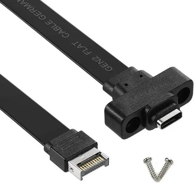 Main image of Aomoproing  USB 3.1 Front Panel Type E to Type C Extension Cable ,Gen 2 (10 Gbit/S) Internal Adapter Cable,with 2 Screws (50cm)