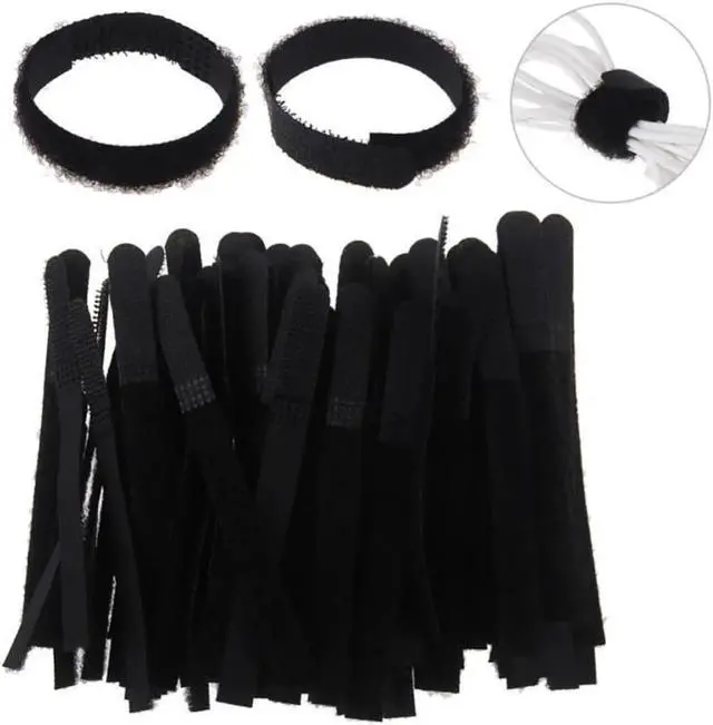 Main image of Aomoproing 100Pcs Reusable Nylon Hook Loop Earphone Cable Cord Ties Tidy Straps Organizer Headphone Cable Accessories