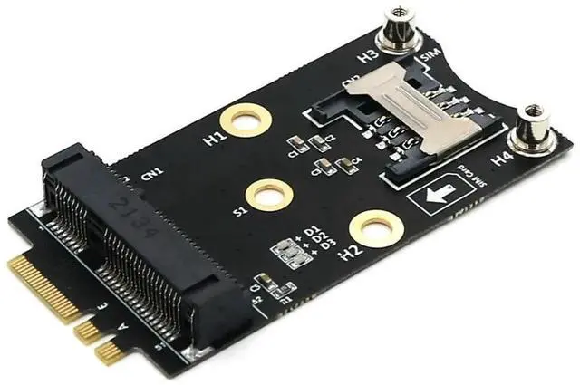 Main image of Aomoproing M.2 Wifi Adapter Mini PCIE Wireless Network Card to M2 NGFF Key A+E Wifi Card Raiser with SIM Card Slot-AB01