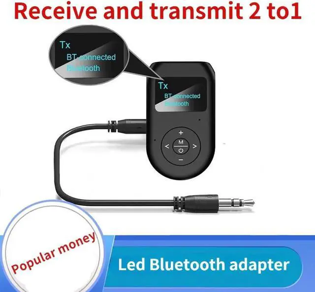 Main image of Aomoproing Bluetooth 5.0 Transmitter Receiver 3.5mm Jack Aux Audio Wireless Adapter for PC TV Headphone Car Bluetooth 5 0 Receiver