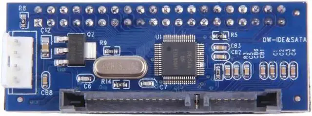 Alt view image 2 of 2 - Aomoproing 3.5 HDD IDE/PATA to SATA Converter Card Adapter for IDE 40-Pin HardDrive Disk DVD Burner to SATA 7pin Data Motherboard Cable