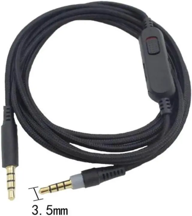 Main image of Aomoproing 2M Earphone Audio Cable 3.5mm Male To Male Volume Control Cord Line For HyperX Cloud Mix Cloud Alpha Gaming Headsets Accessories
