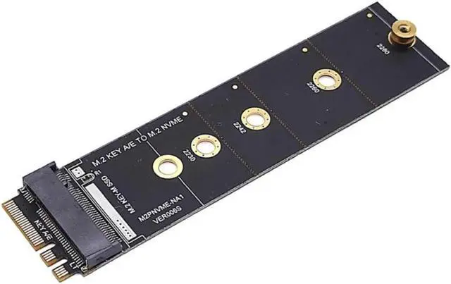 Alt view image 4 of 4 - Aomoproing M2 for KEY A-E to M2 NVME Adapter Converter Card Riser NVME TO KEY-M Expansion Slot WiFi to M2 NVME Support 2230-2280 M2
