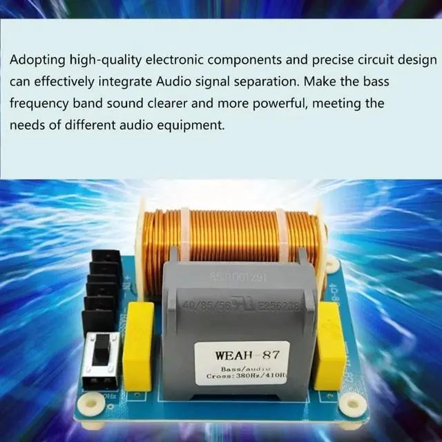 Alt view image 3 of 4 - Aomoproing  1200W Bass Subwoofer Speaker 410Hz Frequency Divider Home Theater Hifi Stereo