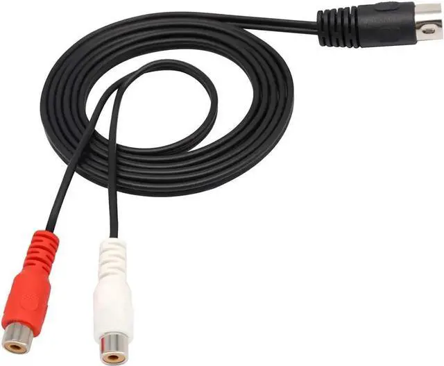 Alt view image 2 of 3 - Aomoproing Din 7 Pin Male to Dual RCA Female Audio Cable 7-Pin Midi Male to 2 Dual RCA Female Plug Audio Cable for Bang & Olufsen B&O, Naim