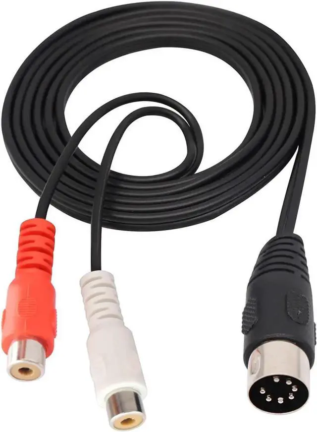 Main image of Aomoproing Din 7 Pin Male to Dual RCA Female Audio Cable 7-Pin Midi Male to 2 Dual RCA Female Plug Audio Cable for Bang & Olufsen B&O, Naim