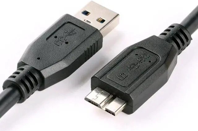 Alt view image 4 of 4 - Aomoproing Cable de datos para disco duro externo, Cable negro Mini portátil USB 3,0 macho A Micro B, 30CM