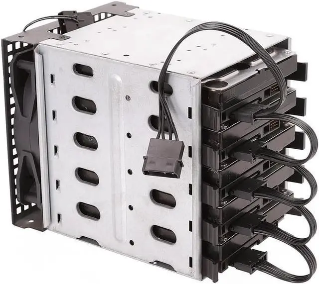 Alt view image 2 of 2 - Aomoproing  IDE 1 to 5 SATA 15Pin Hard Drive Power Supply Splitter Cable Cord for DIY PC Sever 4-pin to 15-pin Power 60CM