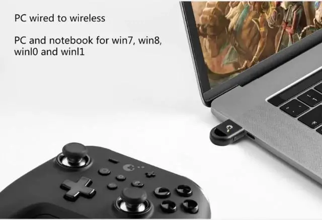 Alt view image 2 of 3 - Aomoproing Wireless Bluetooth-compatible Adapter USB Dongle Receiver for Gulikit/XB One/XB Series Gamepad Game Controller Handle