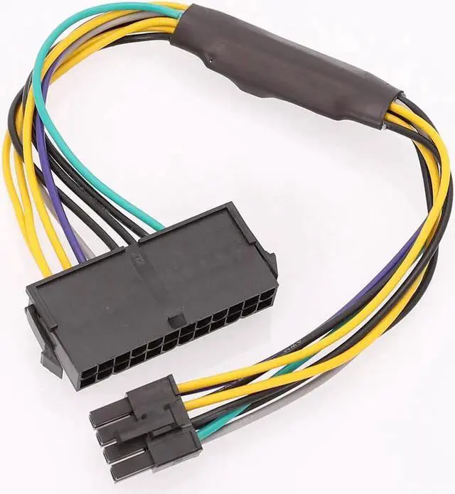 Alt view image 2 of 3 - Aomoproing 24 Pin to 8 Pin ATX PSU Power Adapter Cable Compatible with DELL Optiplex 3020 7020 9020 Precision T1700 12-inch(30cm)