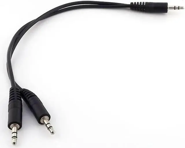 Main image of Aomoproing FOR 10pcs 3.5mm 1 Male Plug To Dual 3.5mm Male Y Splitter Stereo Headphone Audio Cable 28cm