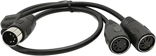 Main image of Aomoproing DIN 5-Pin Splitter Y Adapter MIDI Cable, MIDI 5 Pin Male to Dual 2 x DIN-5 Female Extension Audio Cable (D5P M-2F,0.5meter)