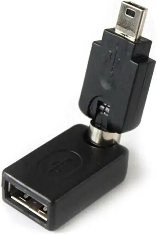 Main image of Aomoproing FOR 2pcs/lot 360 Degree Rotation USB 2.0 female to mini USB 5 Pin male OTG Adapter Swivel Twist Angle Car Stereo Extension Con tor