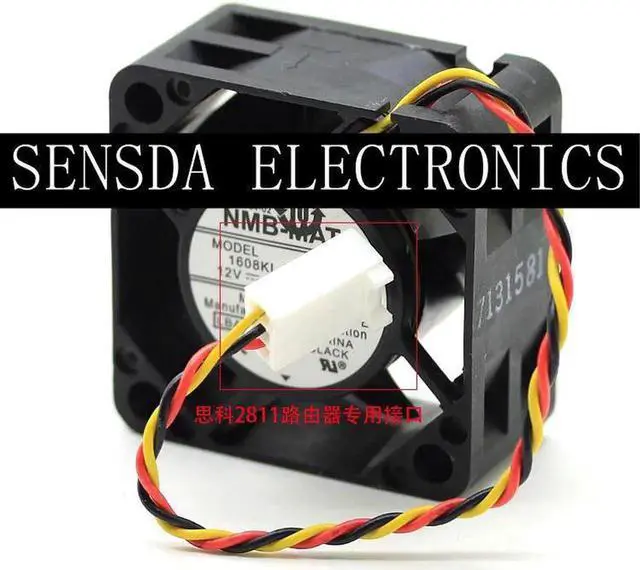 Alt view image 2 of 3 - Aomoproing For NMB-MAT 1608KL-04W-B79 LB2 DC 12V 0.25A Server Cooling Fan Server Square Fan 3-wire 40x40x20mm