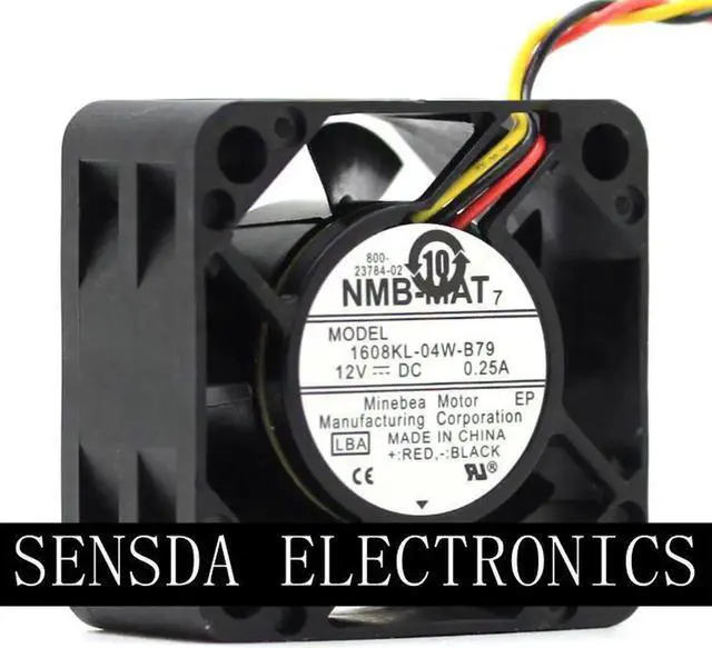 Alt view image 3 of 3 - Aomoproing For NMB-MAT 1608KL-04W-B79 LB2 DC 12V 0.25A Server Cooling Fan Server Square Fan 3-wire 40x40x20mm