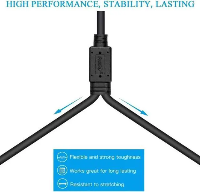 Alt view image 3 of 3 - Aomoproing Splitter Headphone for Computer 6.35mm Jack To 2 Female 6.35mm Mic Audio Y Splitter Cable Headset To PC Adapter AUX Cable