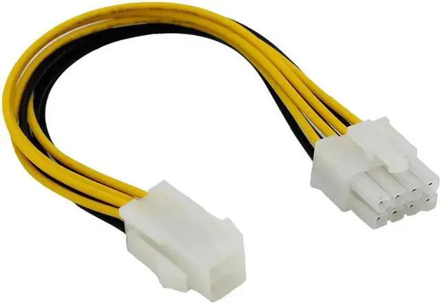 Alt view image 2 of 2 - Aomoproing Novo conversor e adaptador de fonte de alimentação cpu de 4 pinos macho para 8 pinos, cabo atx e 12v, cabo cpu, oferta, 2017