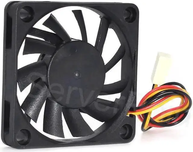 Alt view image 4 of 4 - Aomoproing Two Ball Bearing Cooling Fan EC6010M12BA DC12V 6010 0.16A 3-Wire 60*10mm Cooler For Evercool