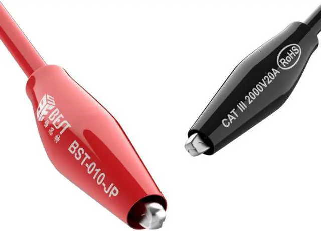 Alt view image 3 of 3 - Aomoproing Alligator Clip Wire Power Test Wire High Voltage Power Supply Clip Wire Banana Head Multimeter Plug Output Power Cord