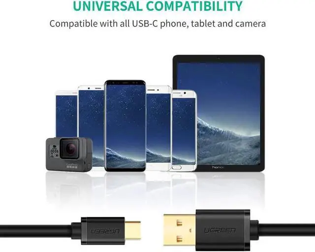 Alt view image 5 of 7 - UGREEN USB C Cable USB A to Type C Fast Charger Compatible for Samsung Galaxy S9 S8 S10 Plus Note 9 8, Nintendo Switch, GoPro Hero 7 6 5, LG Stylo 4 G8 G7 V40 V20 V30 G6, Motorola Razr Moto G7 (3FT)