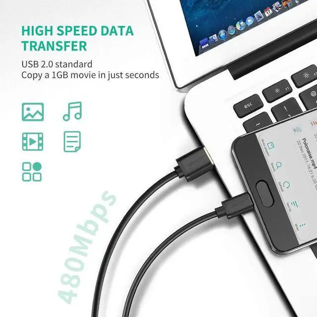 Alt view image 4 of 7 - UGREEN USB C Cable USB A to Type C Fast Charger Compatible for Samsung Galaxy S9 S8 S10 Plus Note 9 8, Nintendo Switch, GoPro Hero 7 6 5, LG Stylo 4 G8 G7 V40 V20 V30 G6, Motorola Razr Moto G7 (3FT)