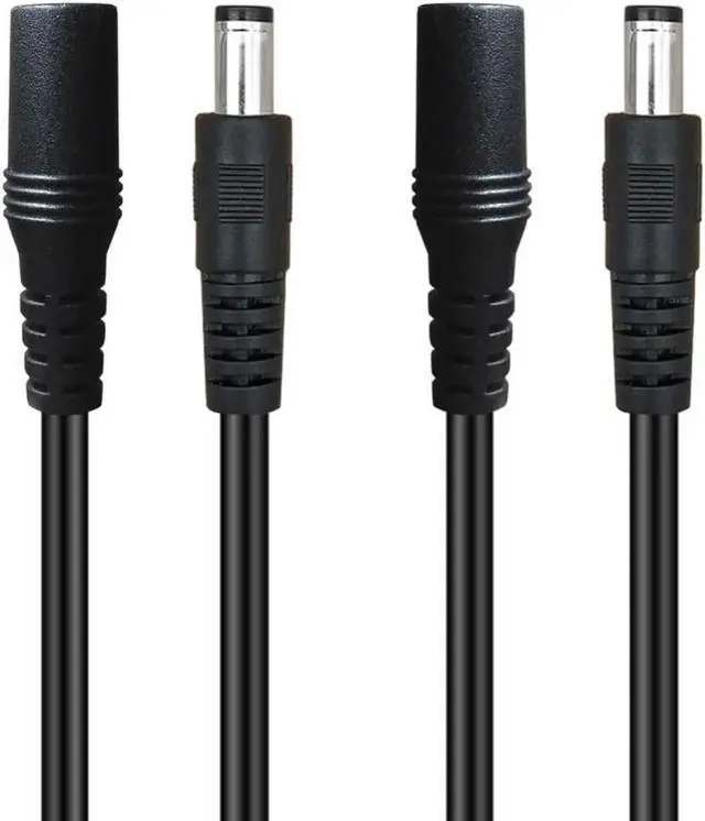 Main image of Aomoproing 2-Pack 3ft DC Extension Cable 5.5mm x 2.1mm Male to Female Power Cord for CCTV Security Surveillance Indoor IP Camera Dvr Standa