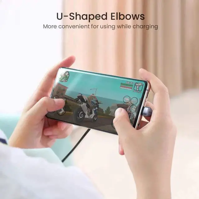 Alt view image 5 of 7 - Aomoproing C Cable U Shape 6.6ft 3A Type C Fast Charging Nylon Braided Cord Compatible with Samsung Galaxy S10 S10E S9 S8 Plus Note 10 9 8 LG V40 V30 V20 G7 G6 G5 Moto Z Z3 Z4 More USB-C Devices