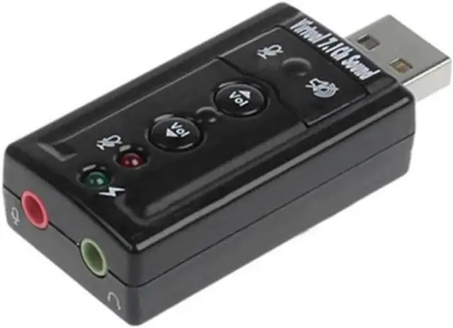Alt view image 3 of 3 - Aomoproing Mini External USB To 3.5mm Microphone Headphone Jack Stereo Headphone Mix Sound Card Audio Adapter Laptop Speaker Connector
