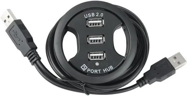 Main image of Aomoproing USB Hub USB 2.0 Desktop Grommet USB 2.0 Hub Audio Desk Mount Adapter 3 Port Mount in Desk Multi Ports