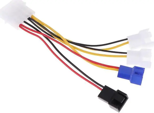 Main image of Aomoproing Ventilador de enfriamiento de ordenador 4 en 1, Cable de alimentación CPU PC, conector adaptador de Cable enfriador