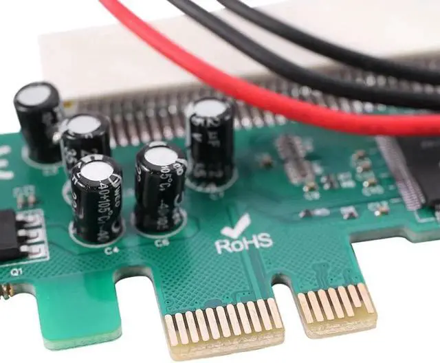 Alt view image 3 of 4 - Aomoproing Ruth's sister 2X PCI-Express To PCI Adapter Card PCI-E X1/X4/X8/X16 Slot With 4 Pin Power Cable Card