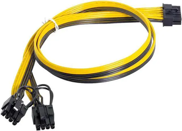 Alt view image 5 of 5 - Aomoproing 12Pin to ATX Dual 8Pin & 6Pin Splitter GPU Graphics Card Modular Power Supply Cable for 3080 3090 AX850 AX750 AX650