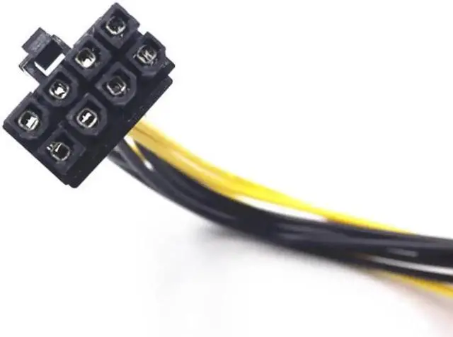 Alt view image 3 of 3 - Aomoproing 18cm 8Pin To Dual 4Pin Video Card Power Cord Y Shape 8 Pin PCI Express To Dual 4 Pin Molex Graphics Card Power Cable #280903